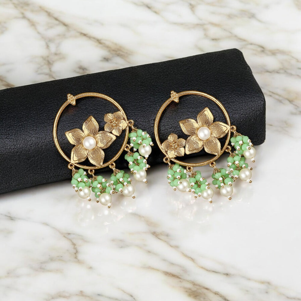 Cute Floral Dangler Earrings