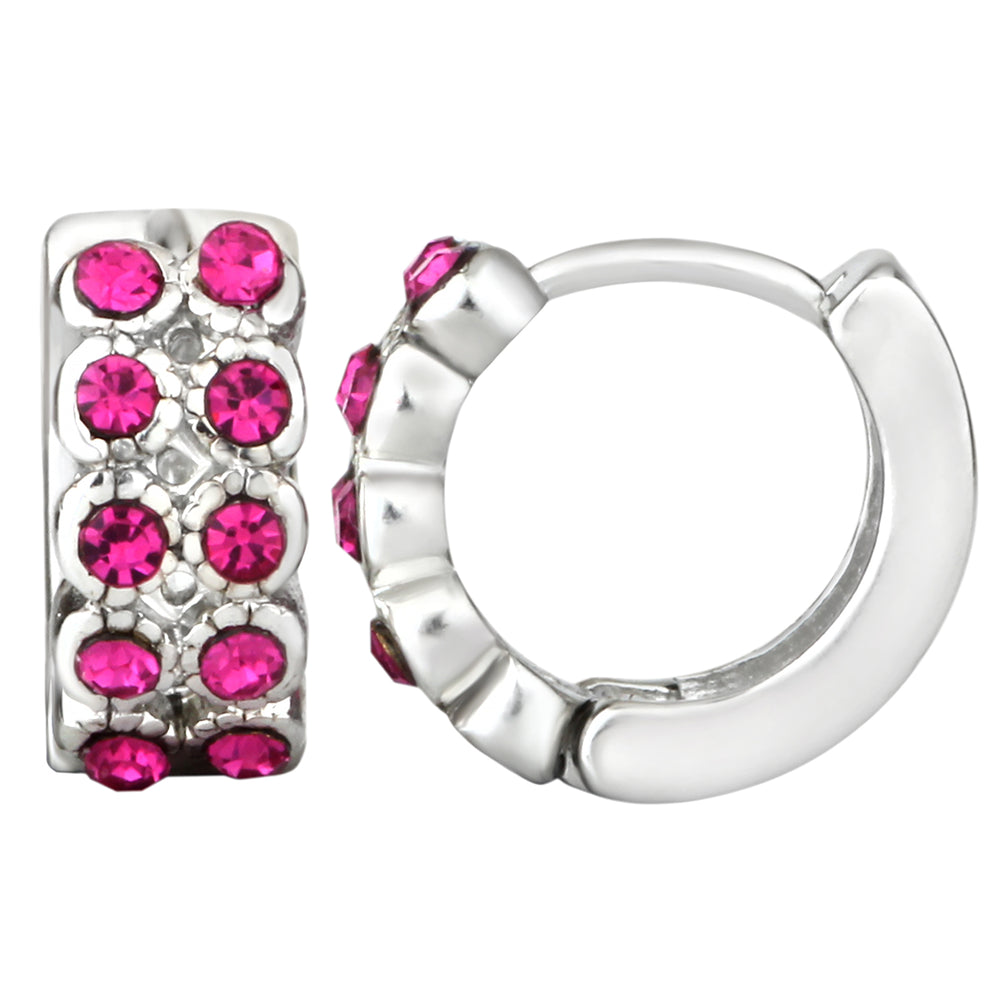 Classic Crystals Hoop Bali Earrings