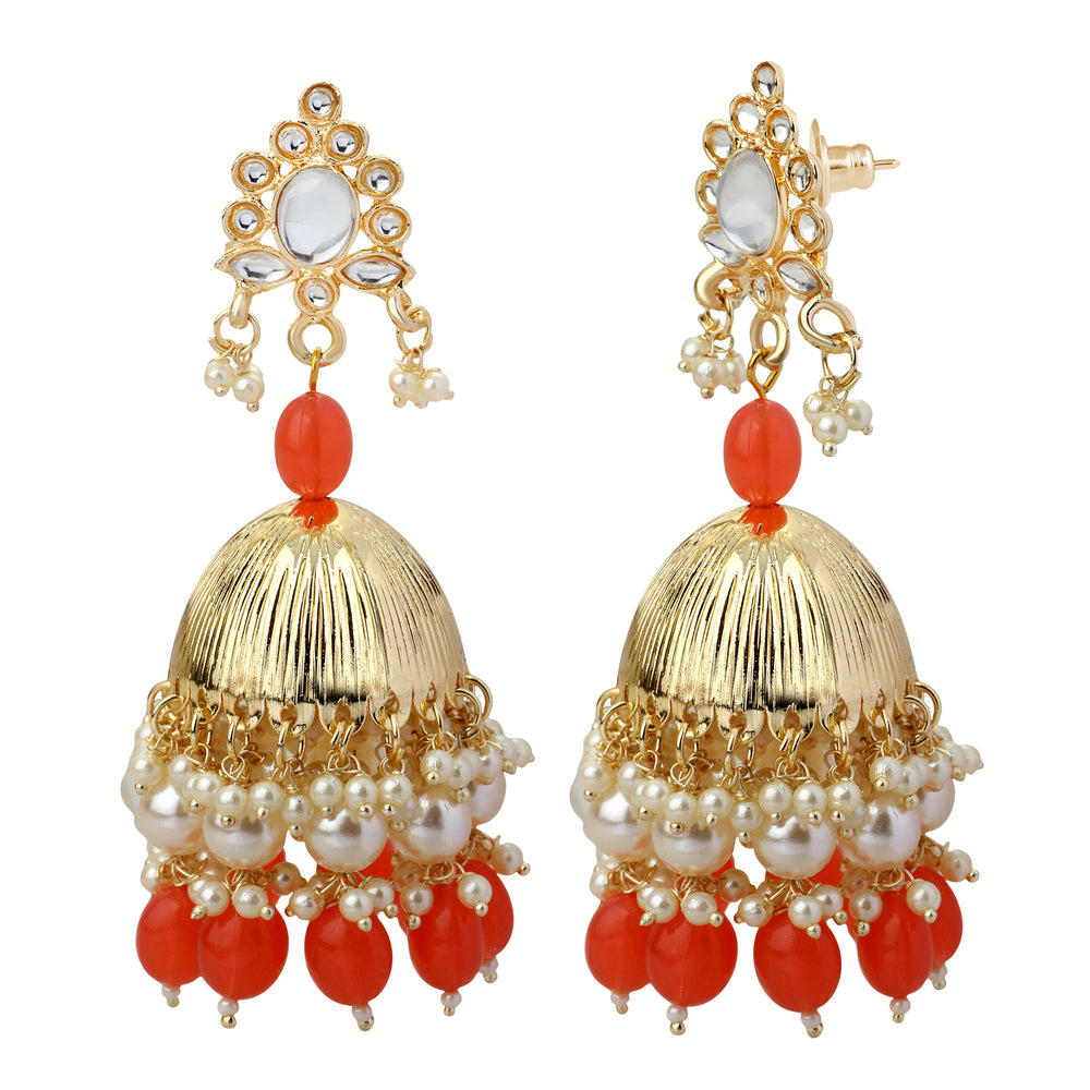 Green Tone Traditional Ethnic Jhumki Earring