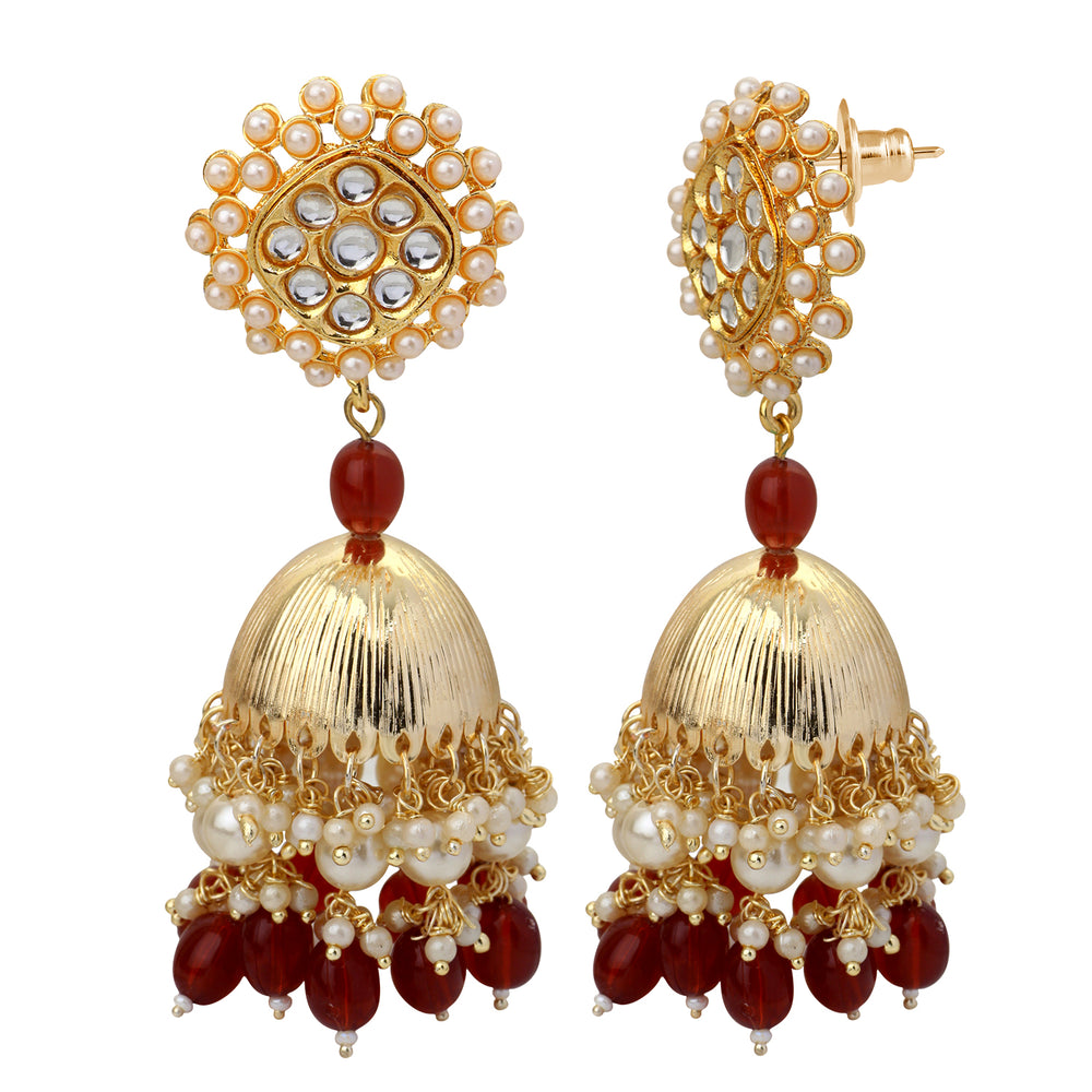 Aqua Blue Tone Traditional Ethnic Jhumki Earring