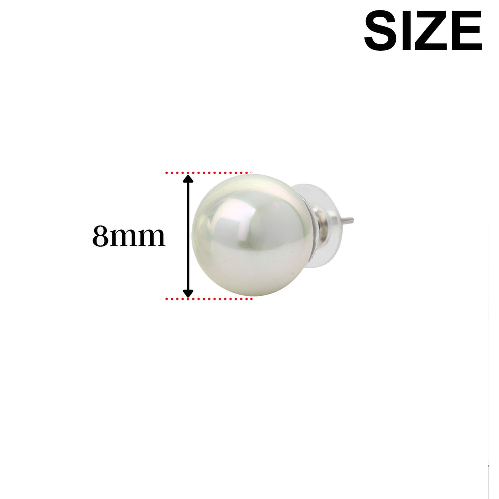 Classic Artifical Pearl White Ear Studs