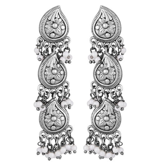 Peacock Theme Dangle and Drop Traditional Indian Earrings