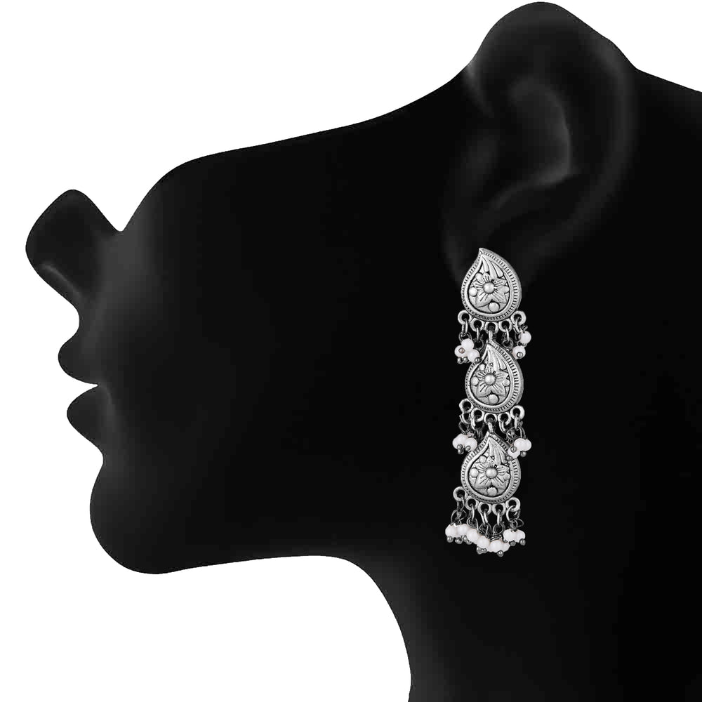 Peacock Theme Dangle and Drop Traditional Indian Earrings