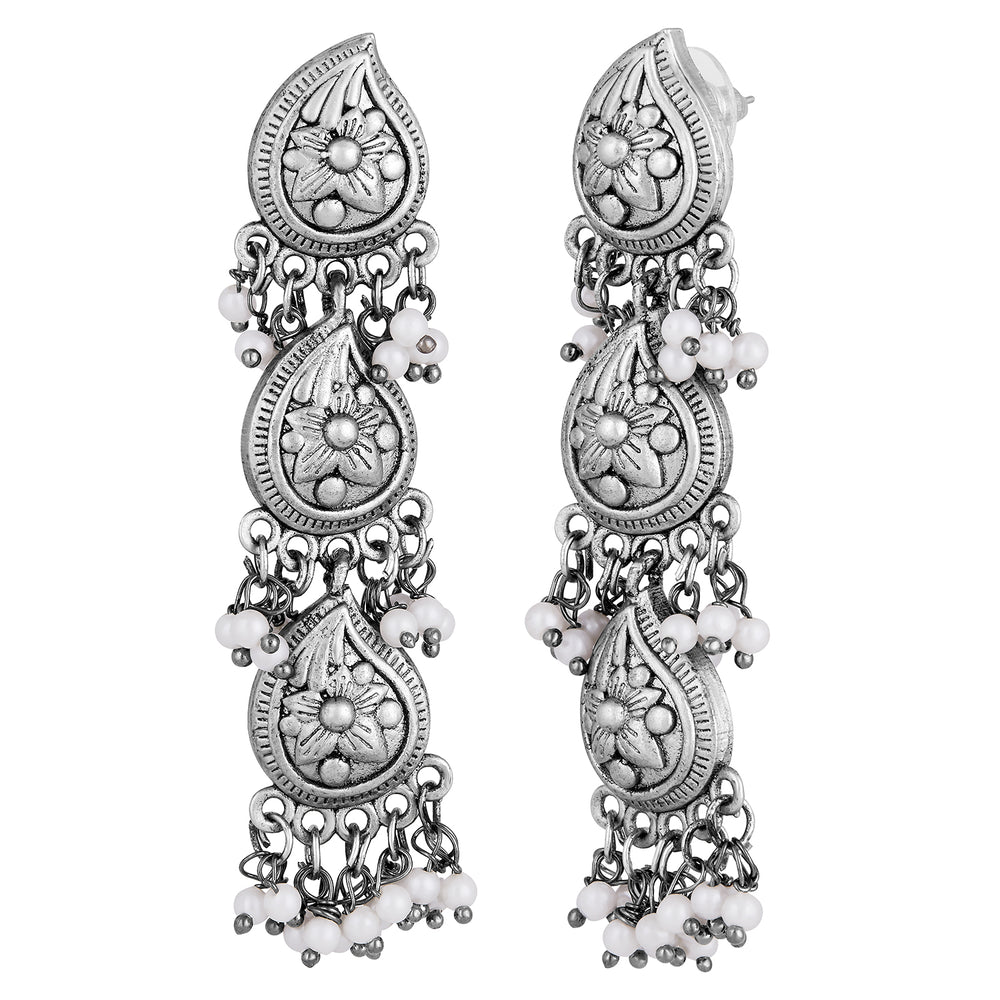 Peacock Theme Dangle and Drop Traditional Indian Earrings