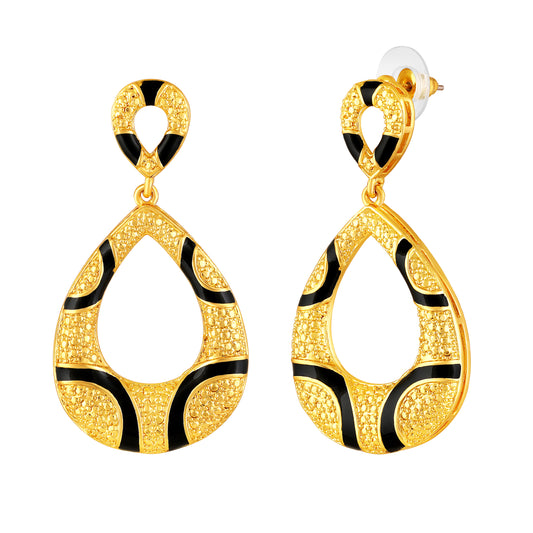 Meenakari Enamel Water Drops Retro Style Dangle Drop Earrings