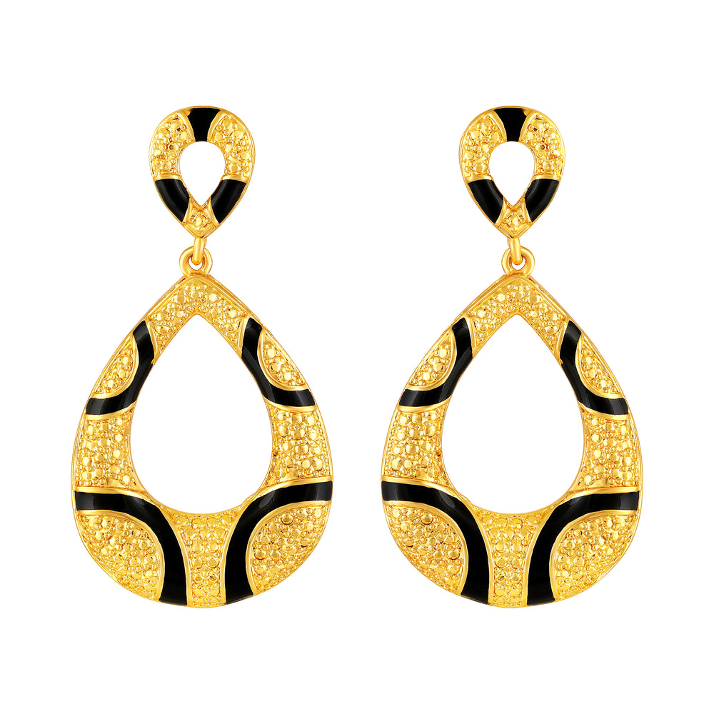 Meenakari Enamel Water Drops Retro Style Dangle Drop Earrings