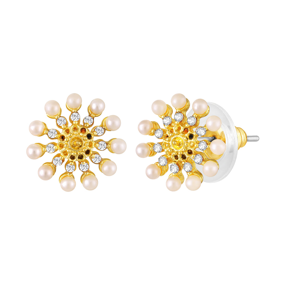 Tiny and Delicate Floral Stud Earrings