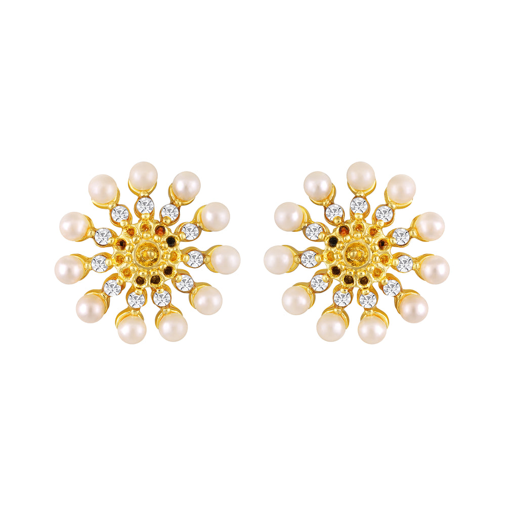 Tiny and Delicate Floral Stud Earrings