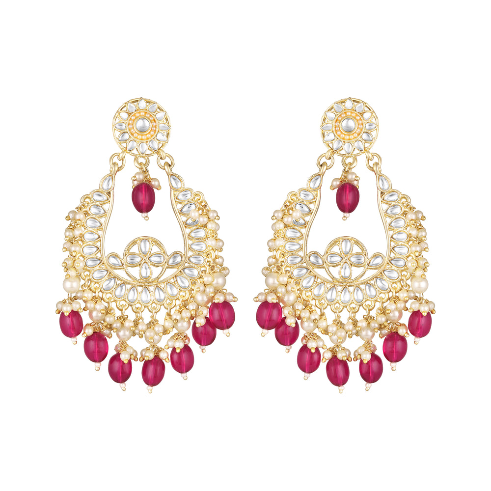 Peacock-Shaped Ethnic Dangler Meenakari Earrings