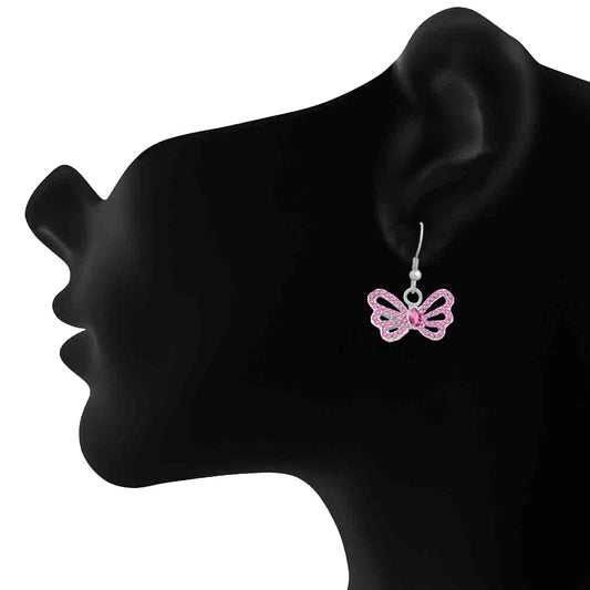 Winged Butterfly Crystal Earrings
