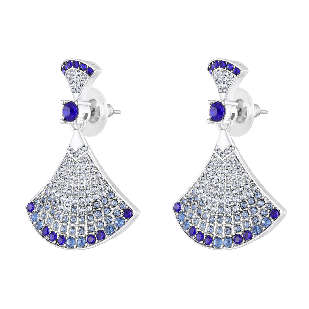 Gradient Big Skirt Dangler Earrings