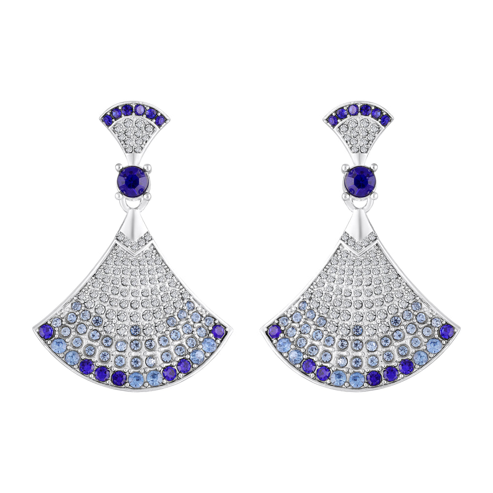 Gradient Big Skirt Dangler Earrings