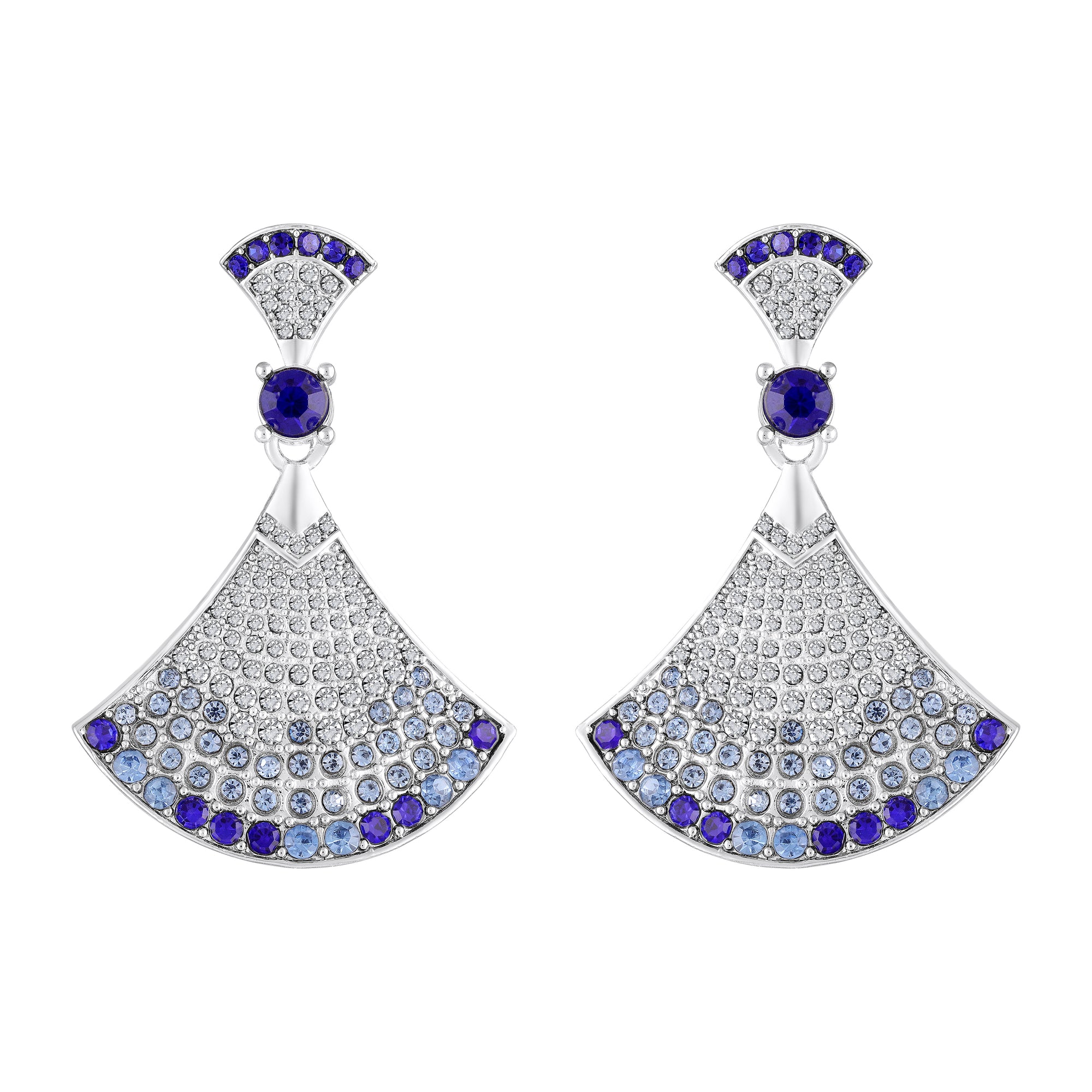 Gradient Big Skirt Dangler Earrings