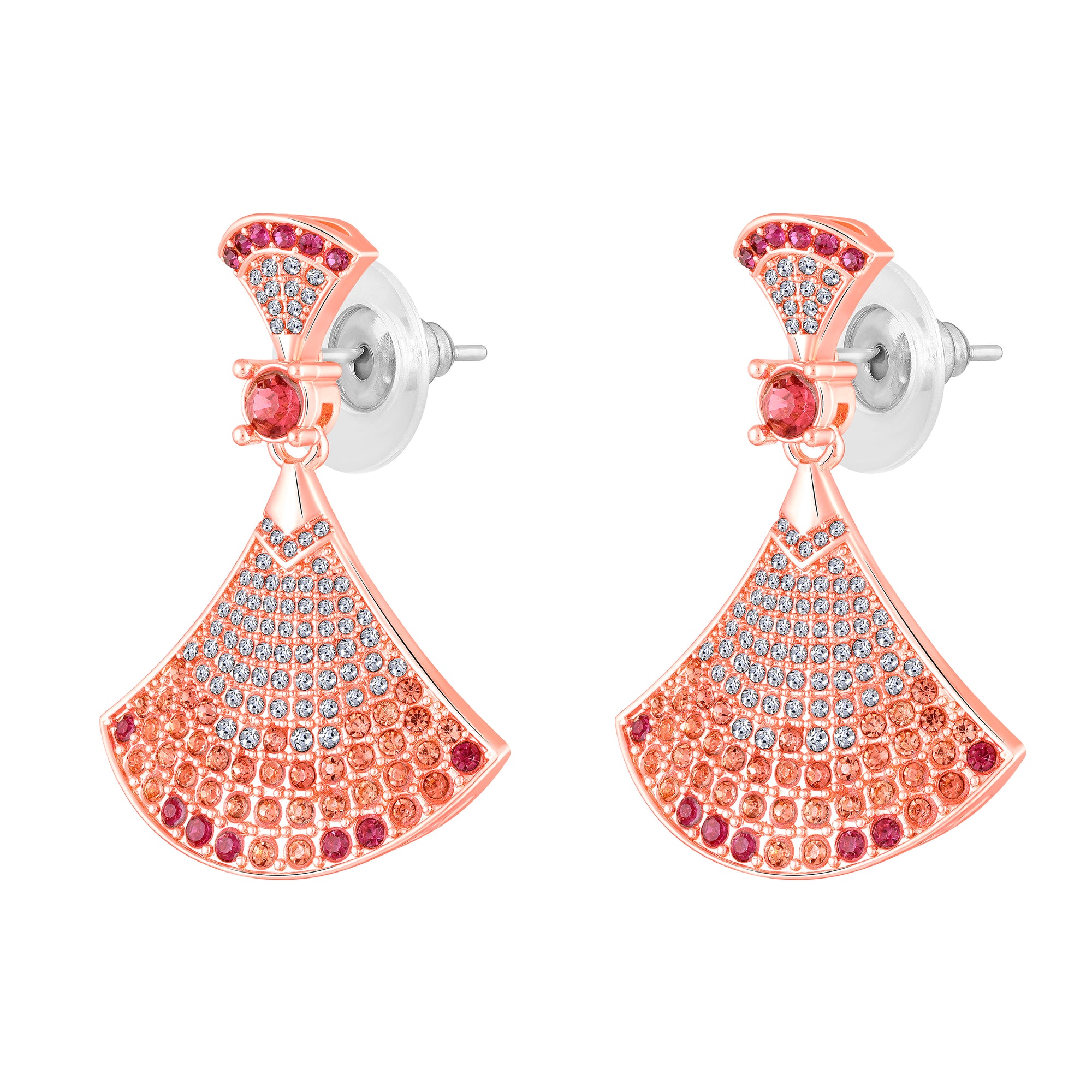 Gradient Big Skirt Dangler Earrings