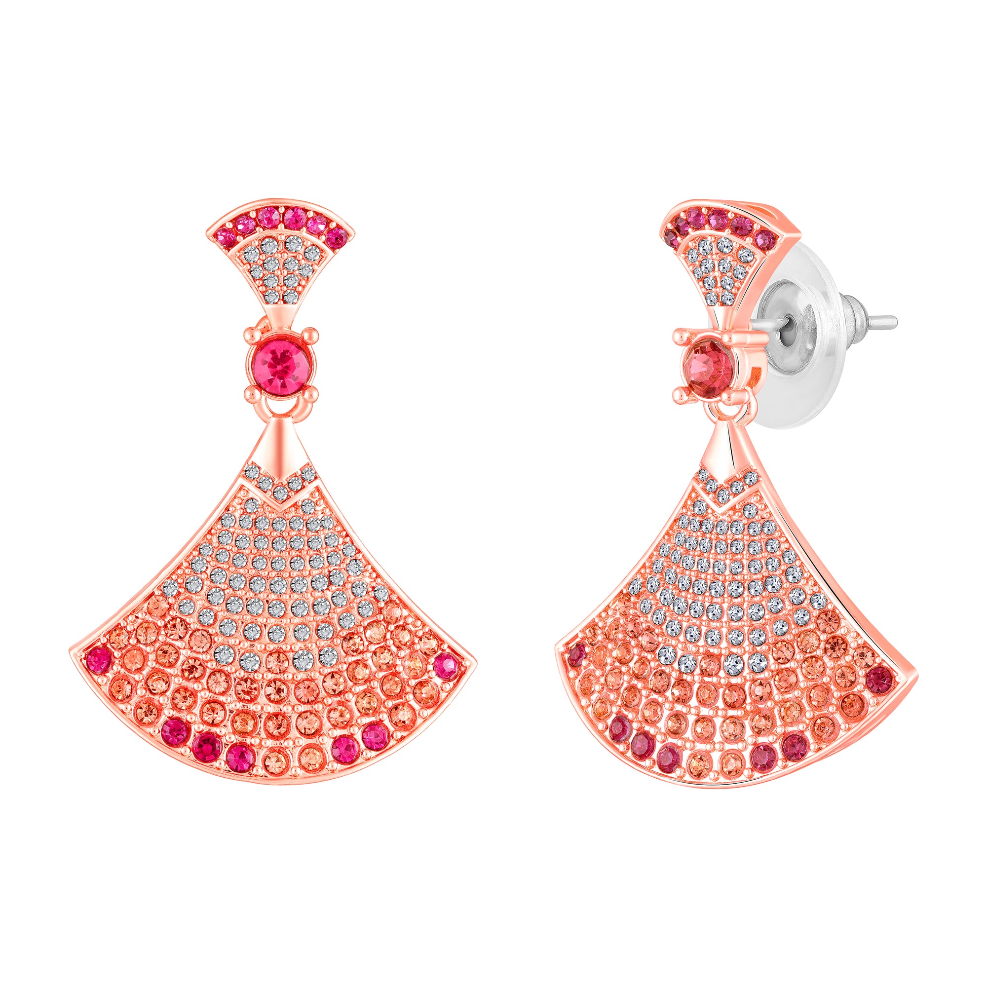 Gradient Big Skirt Dangler Earrings