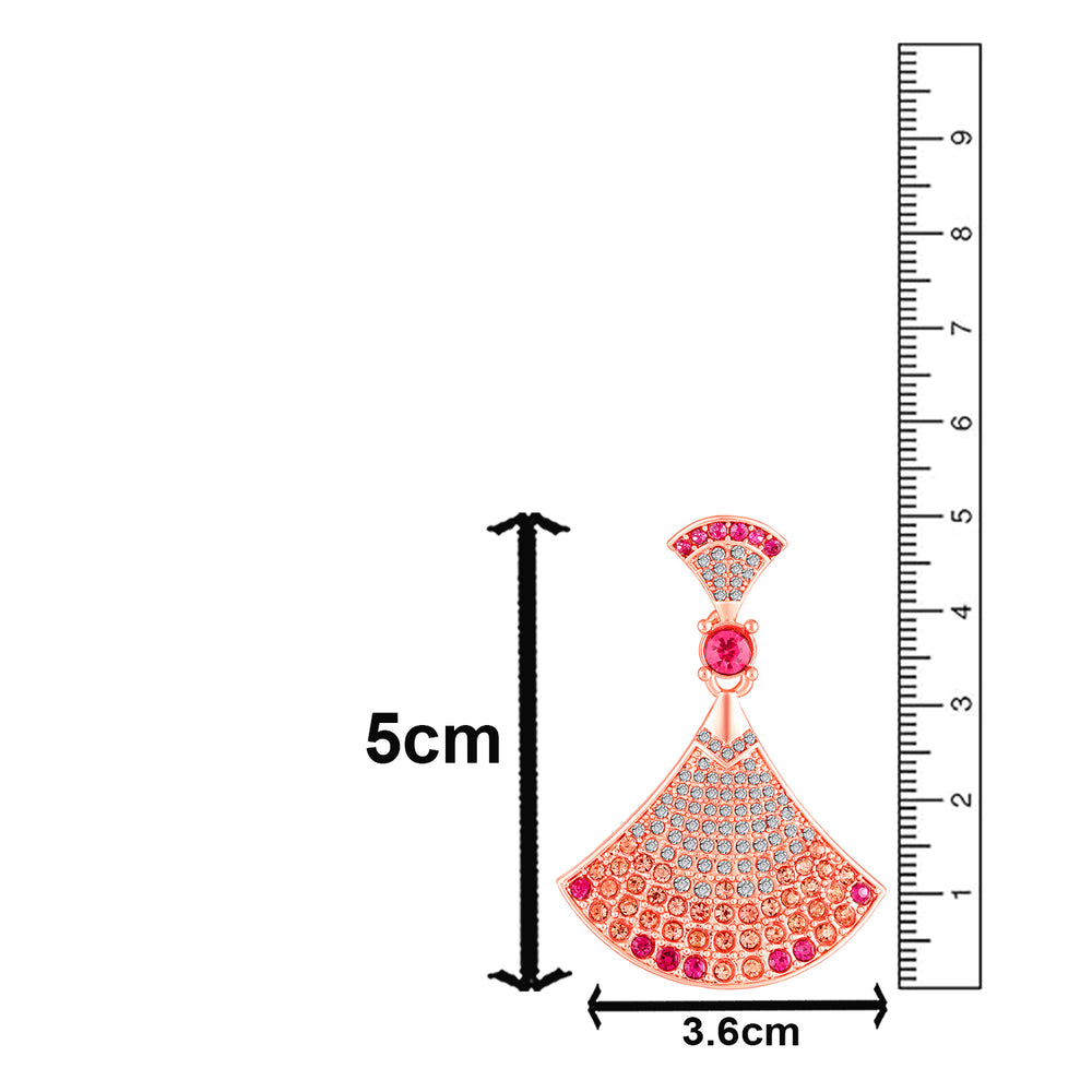 Gradient Big Skirt Dangler Earrings