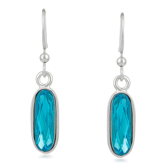 Glamorous Crystal Solitaire Drop Earrings