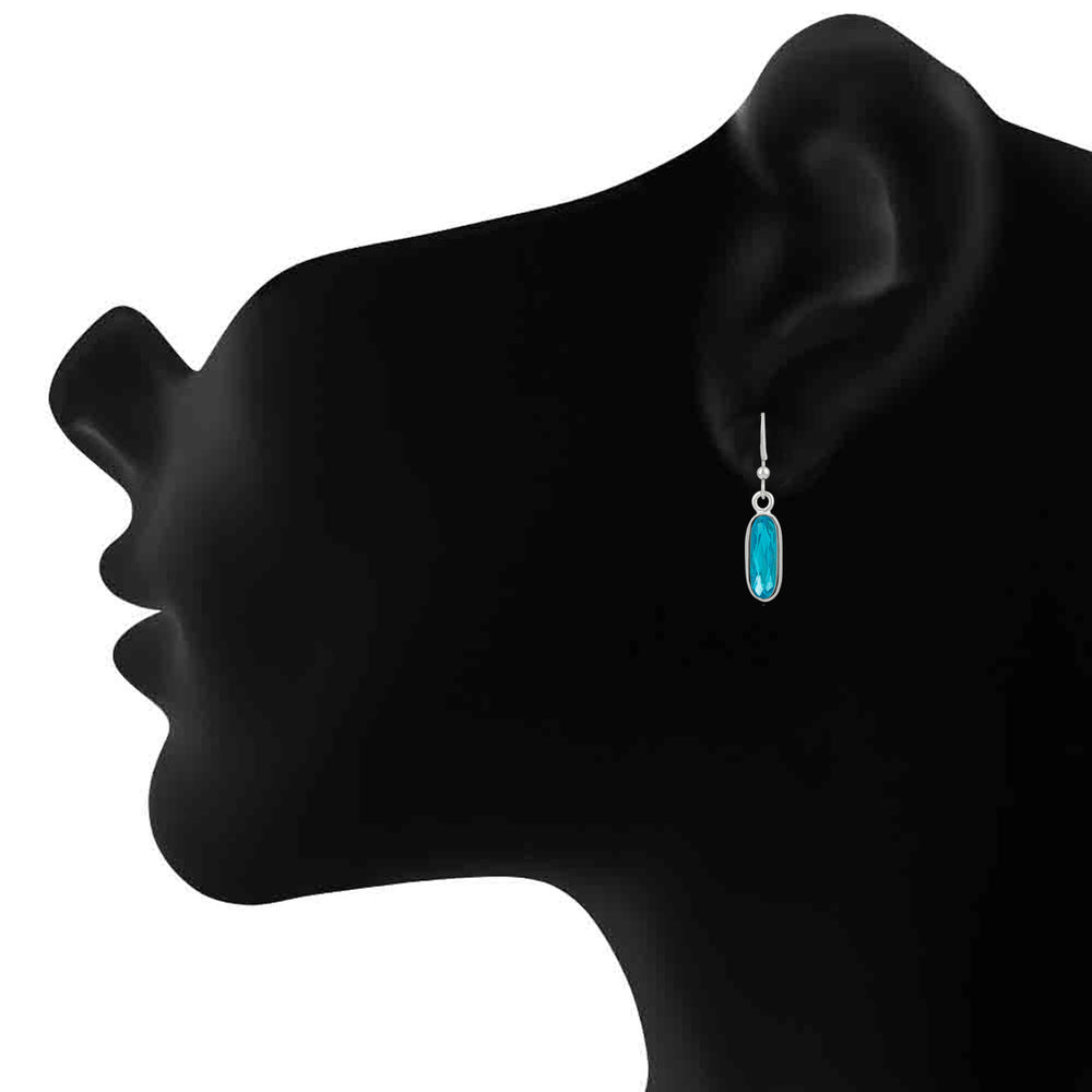 Glamorous Crystal Solitaire Drop Earrings