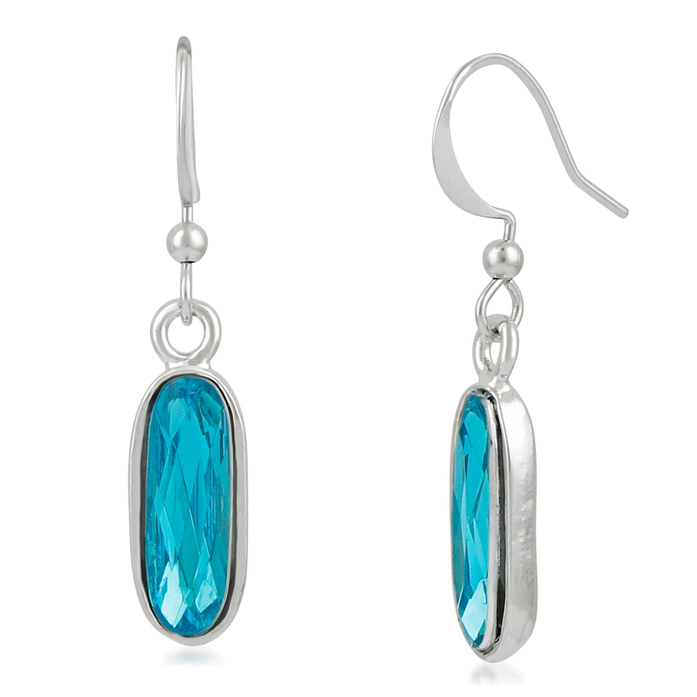 Glamorous Crystal Solitaire Drop Earrings