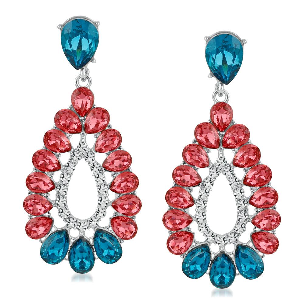 Mesmerising multicolour Crystal Dangler Earrings