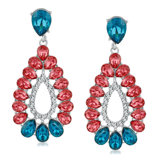 Mesmerising multicolour Crystal Dangler Earrings