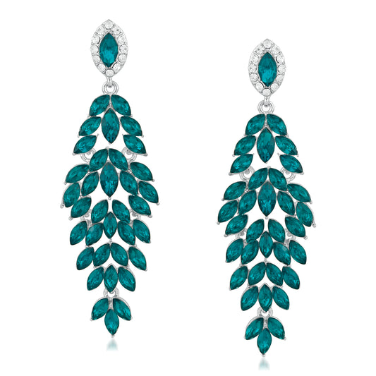 Classic Designer multicolour Crystal Dangler Earrings