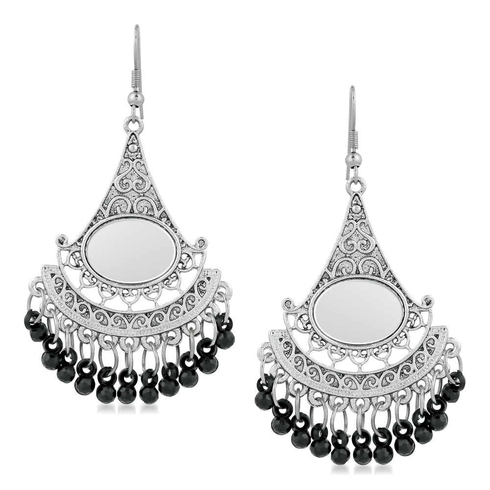 Oxidised Silver Exclusive Antique Earrings