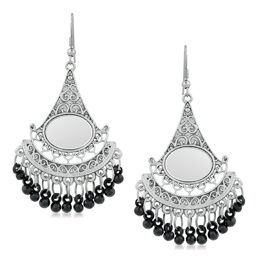 Oxidised Silver Exclusive Antique Earrings