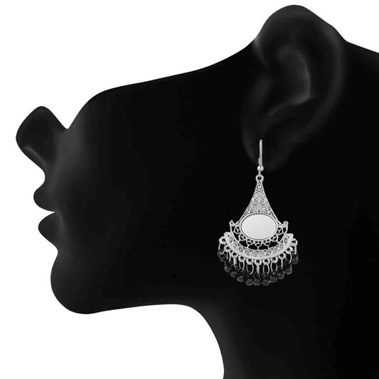 Oxidised Silver Exclusive Antique Earrings