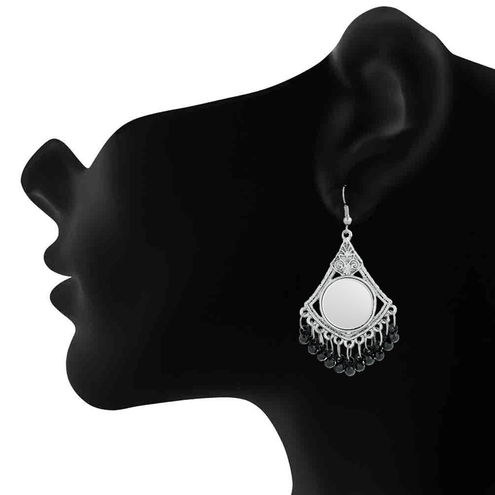 Oxidised Silver Magnificent Antique Earrings