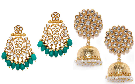 Combo of 2 Pairs of Traditional Dangler Earrings