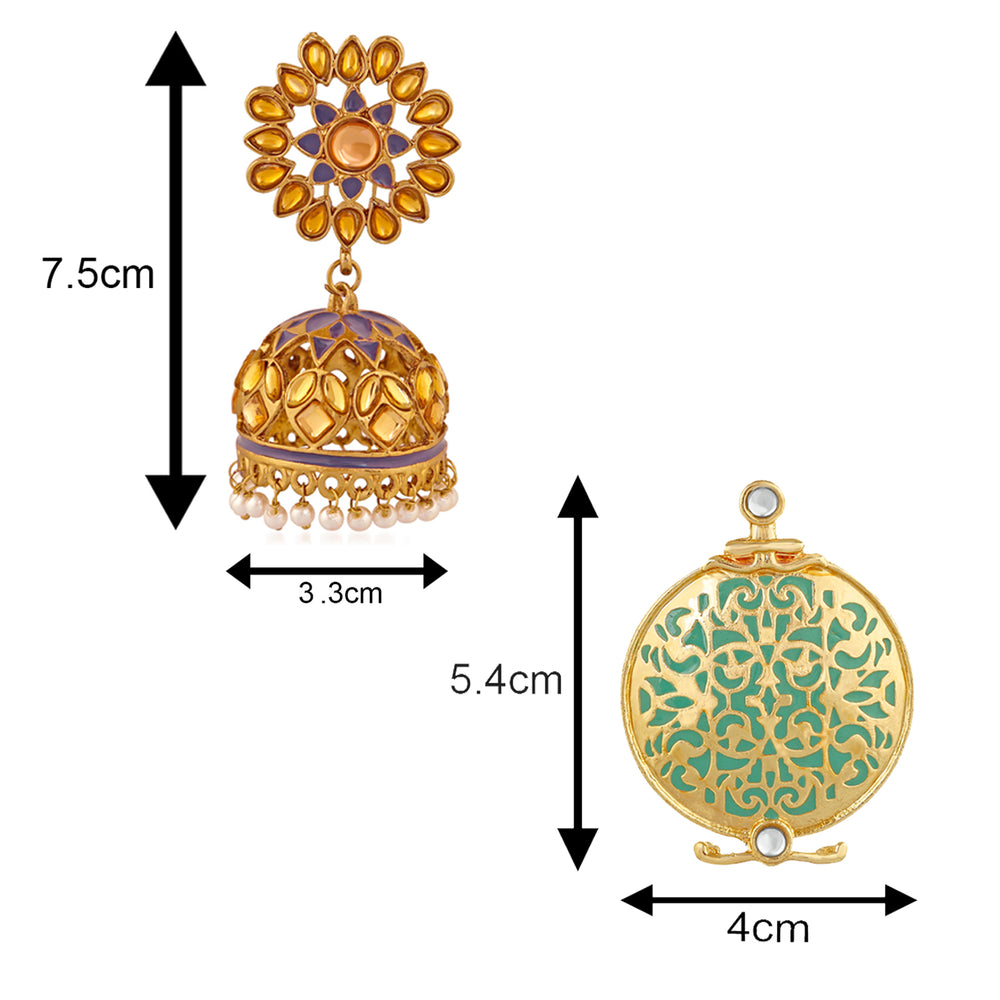 Combo of 2 Pairs of Traditional Dangler Earrings
