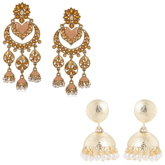 Combo of 2 Pairs of Traditional Dangler Earrings