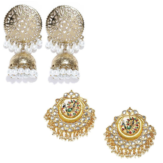 Combo of 2 Pairs of Traditional Dangler Earrings