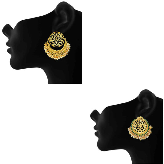 Combo of 2 Pairs of Traditional Dangler Earrings