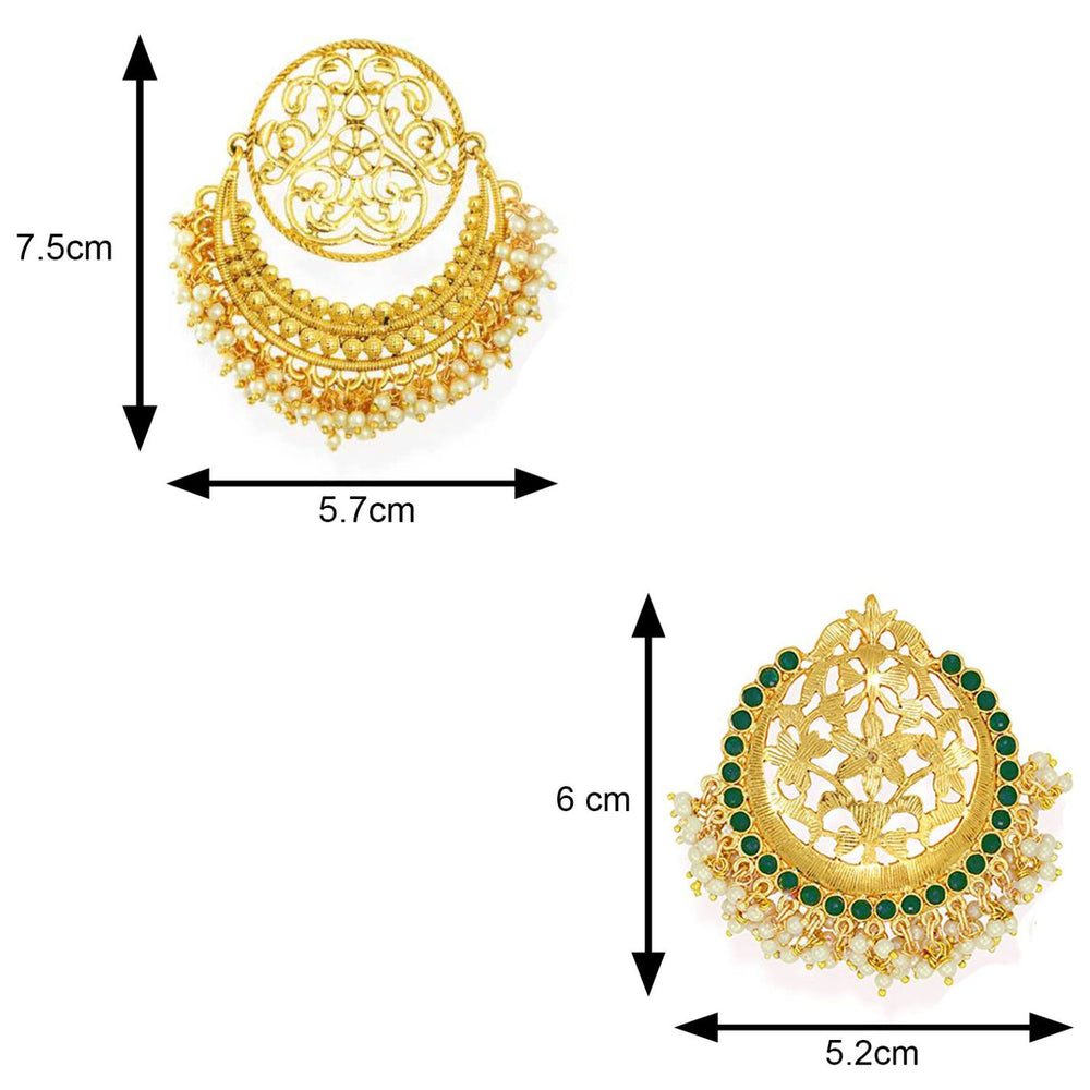 Combo of 2 Pairs of Traditional Dangler Earrings