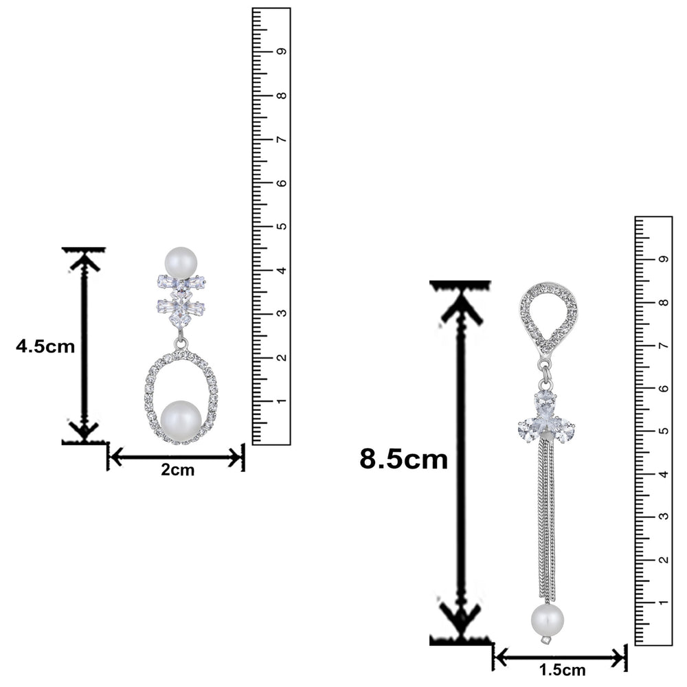 Combo of 2 American Diamond  Party Wear Earrings