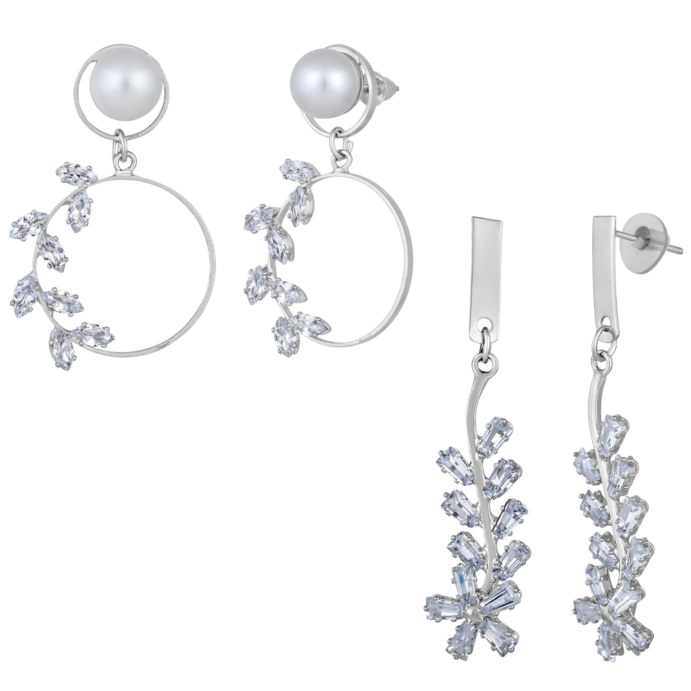 Combo of 2  Floral Dangler Earrings