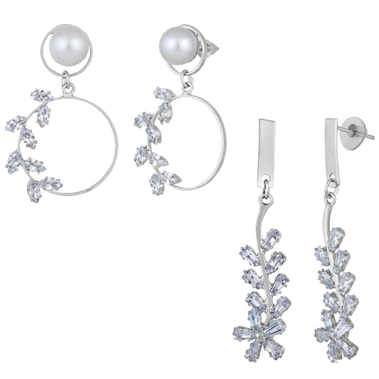 Combo of 2  Floral Dangler Earrings