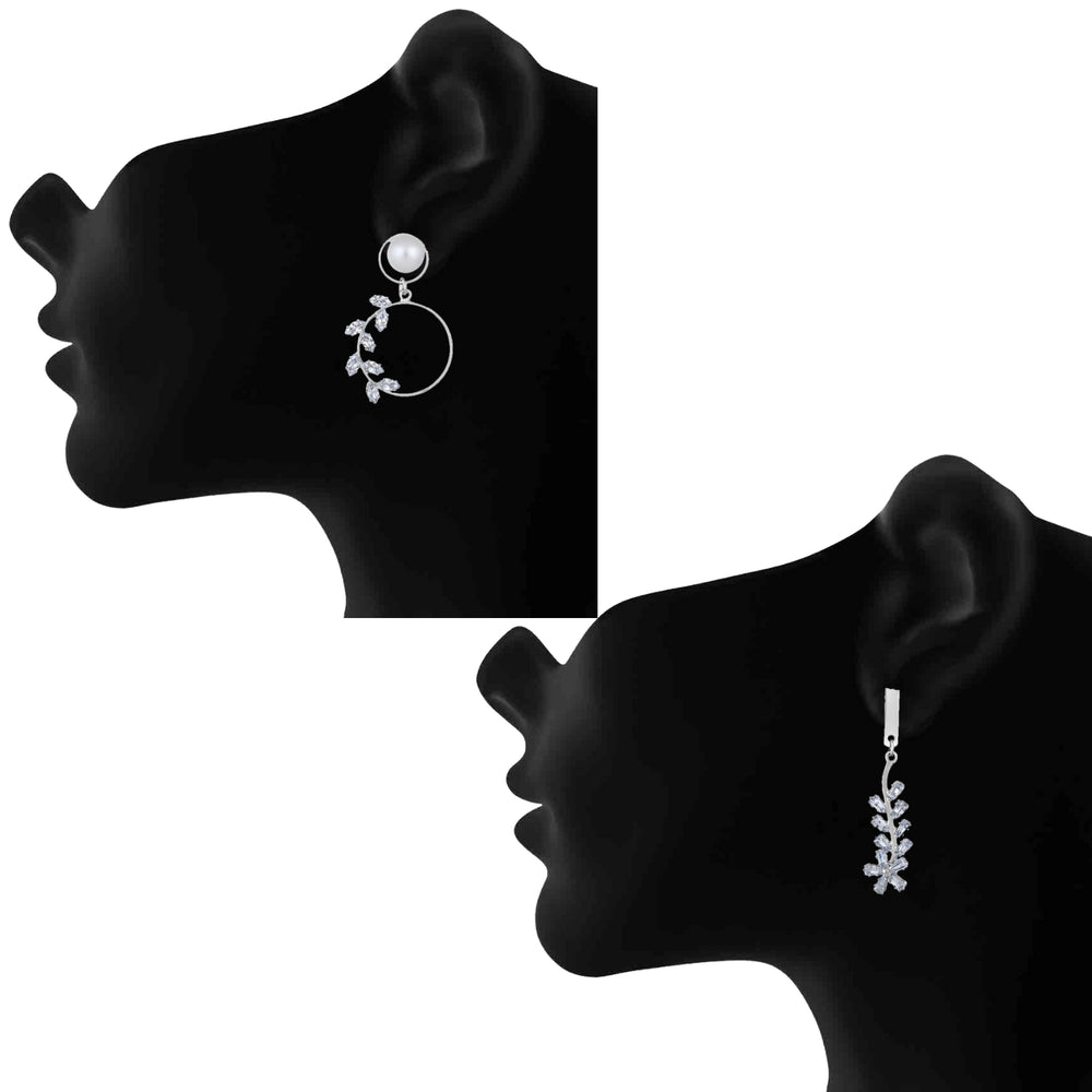 Combo of 2  Floral Dangler Earrings