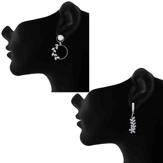 Combo of 2  Floral Dangler Earrings