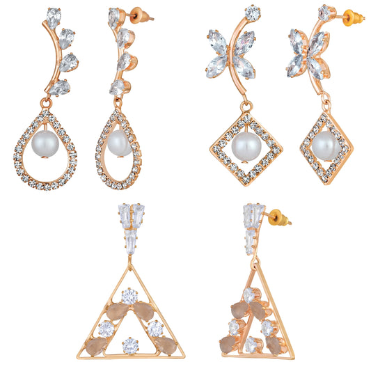 Combo of 3  Party Wear Earrings