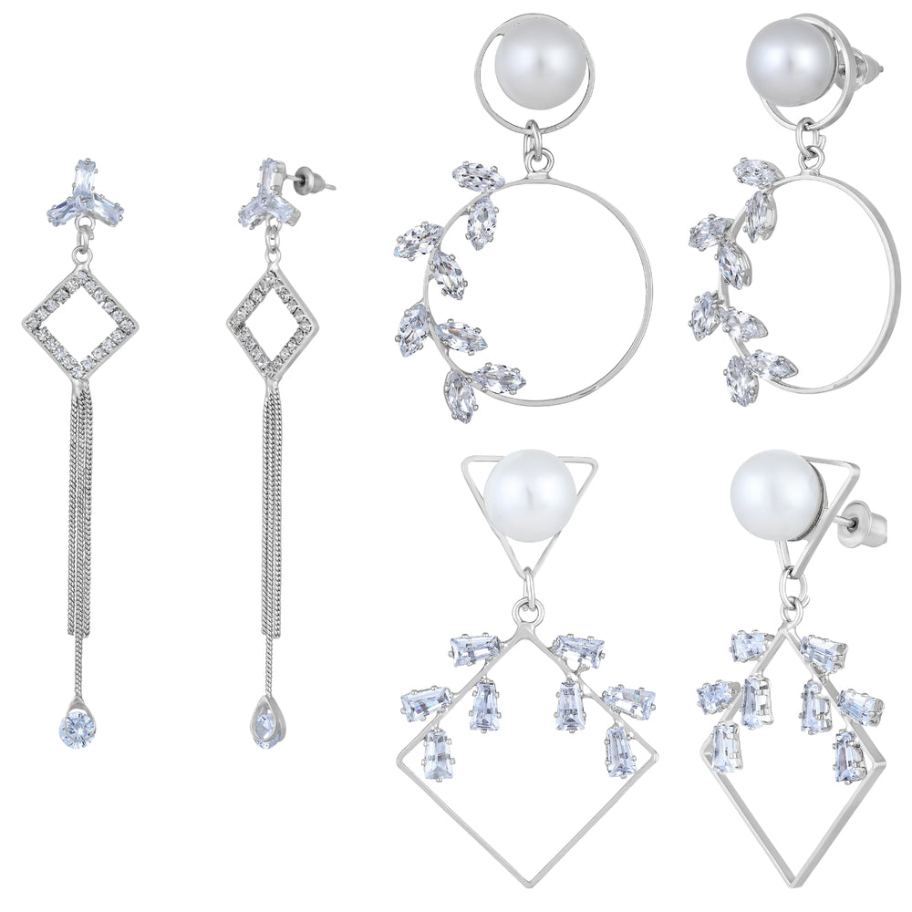 Combo of 3  Long Dangle Earrings