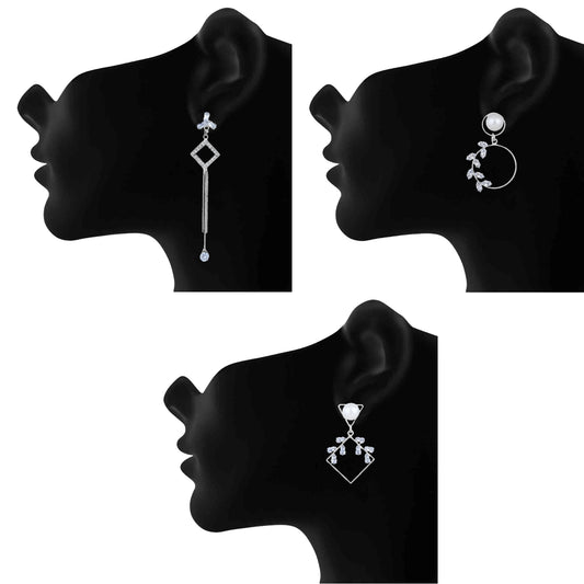 Combo of 3  Long Dangle Earrings