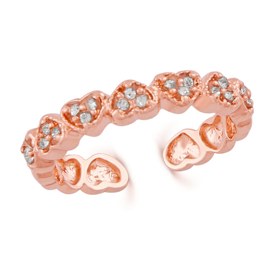 Heart Link Adjustable Finger Ring