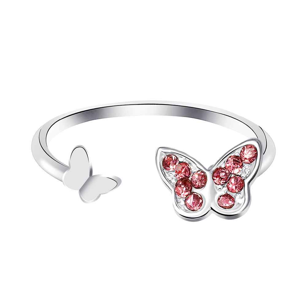 Wispy Butterfly Adjustable Finger ring