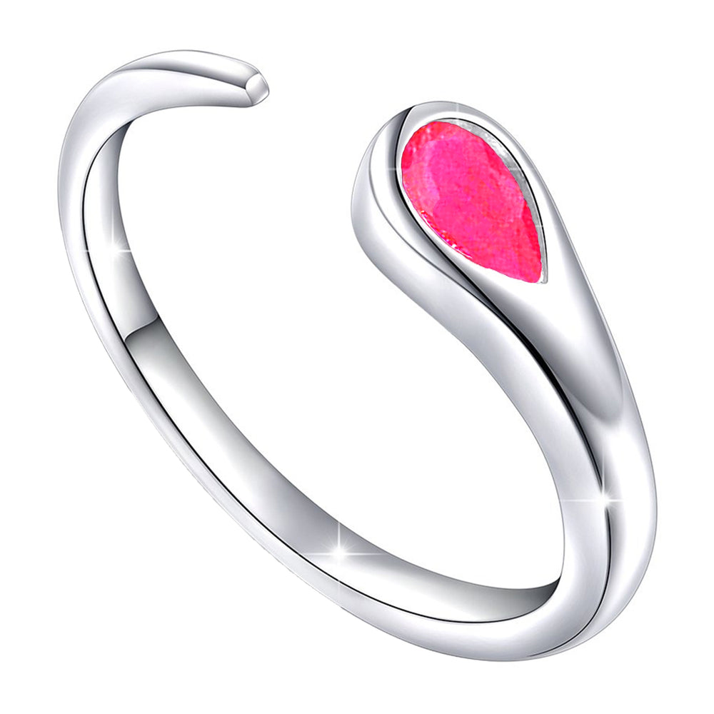 Glorious Solitaire Cubic Zirconia CZ Adjustable Finger Ring
