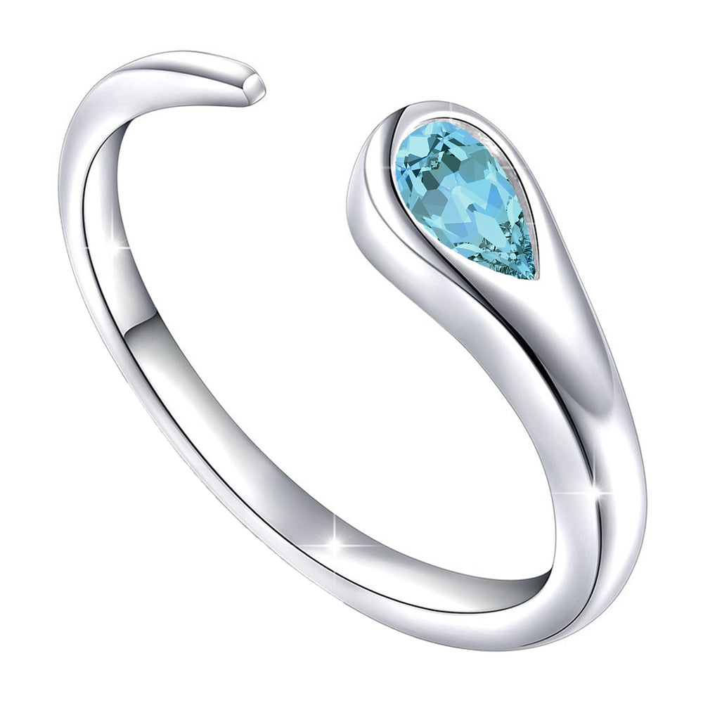Glorious Solitaire Cubic Zirconia CZ Adjustable Finger Ring