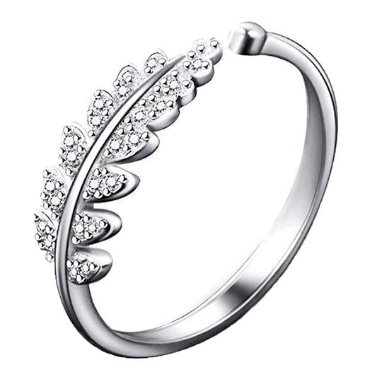 Cute Leafy Adjustable Finger Ring