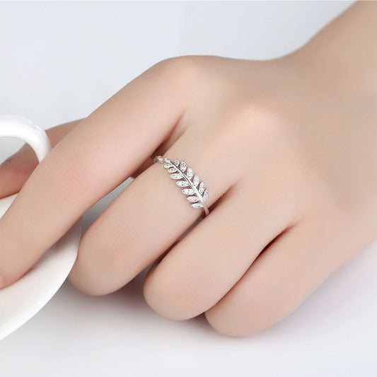 Cute Leafy Adjustable Finger Ring